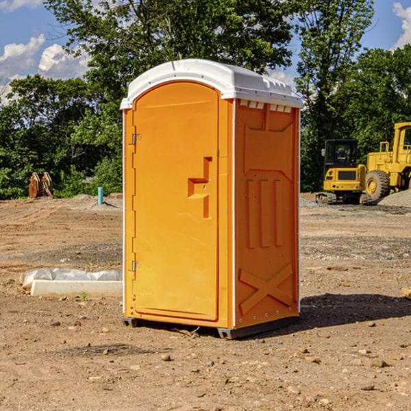 how often are the porta potties cleaned and serviced during a rental period in Hughson California